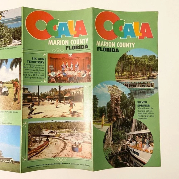 Vintage 1967 Ocala Marion County Florida Brochure Pamphlet Souvenir - Picture 10 of 10